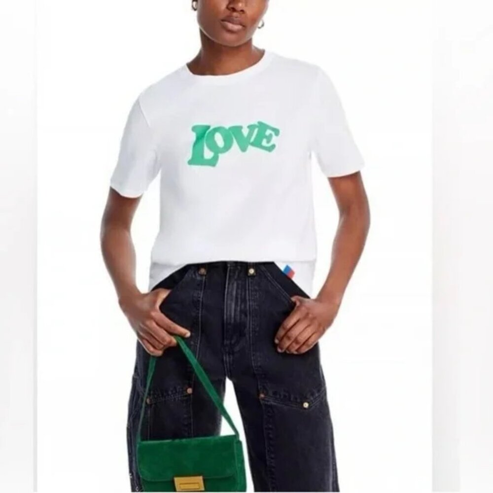 NWT KULE "Love" White Short Sleeve T-Shirt, XS